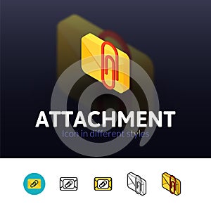 Attachment icon in different style