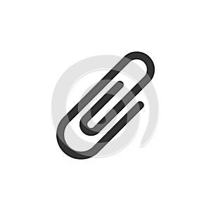 Attachment Paper Clip Icon Logo Template Illustration Design. Vector EPS 10