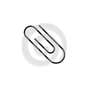 Attachment, paperclip line icon