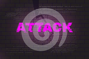 Attack abstract background