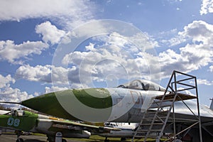 Attack aircraft, fighters and helicopters at the Aviation Museum.