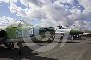 Attack aircraft, fighters and helicopters at the Aviation Museum.