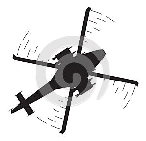 Attack helicopter Silhouette