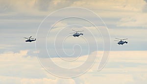 Attack helicopters KA 31and KA 52  Russian Navy