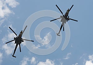 Attack helicopters Mi-28N 