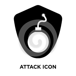 Attack icon vector isolated on white background, logo concept of