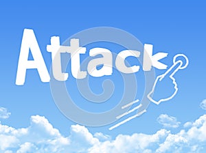 Attack message cloud shape
