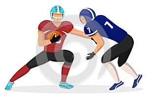 Attack on Opponent, Men Play in American Football