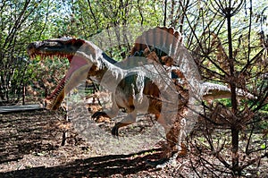 Attack of the prehistoric dinosaur Spinosaurus