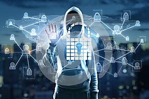 Attack and virus concept