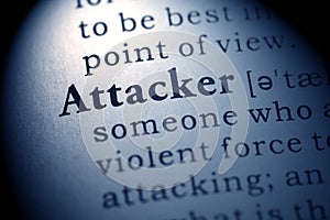 Definition of the word attacker photo