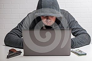 The attacker steals personal data in the computer, the hacker