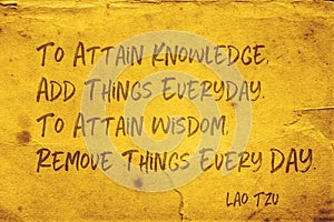 Attain wisdom Lao Tzu