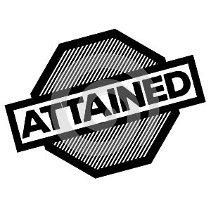 Attained stamp on white