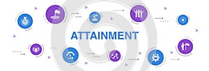 Attainment Infographic 10 steps circle photo