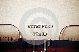 Attempted fraud concept