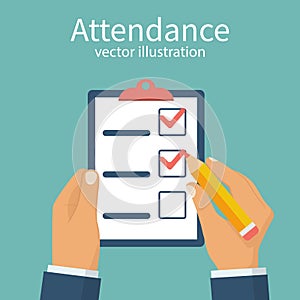 Attendance concept vector