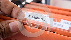 Attendance list record time of working human