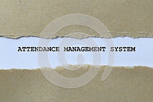 attendance management system on white paper