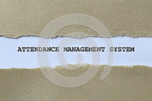 attendance management system on white paper