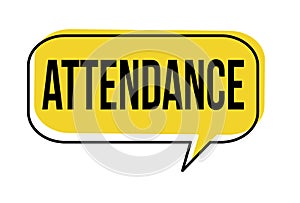 Attendance speech bubble