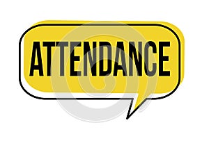 Attendance speech bubble photo