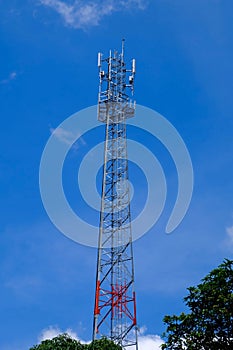 Attenna Tower with blue sky