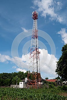 Attenna Tower with blue sky