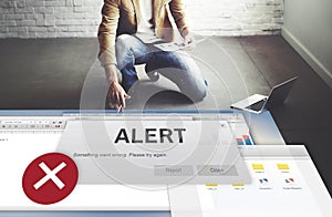 Attention Alert Connection Interrupted Warning Concept