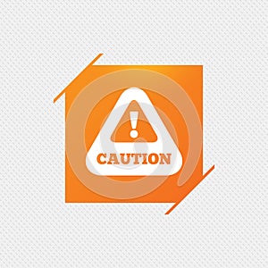 Attention caution sign icon. Exclamation mark.