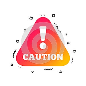 Attention caution sign icon. Exclamation mark. Vector