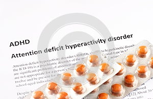 Attention deficit hyperactivity disorder or ADHD. medical or healthcare background