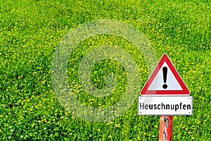 Attention hayfever shield in Germany photo