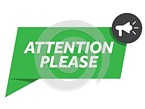 Attention please badge vector