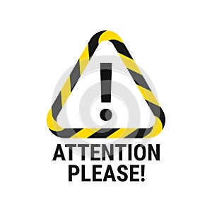 Attention please. Important announcement. Pay attention. Vector illustration photo