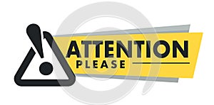 Attention please isolated icon, important announcement and exclamation mark