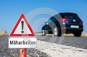 Attention roads mowing