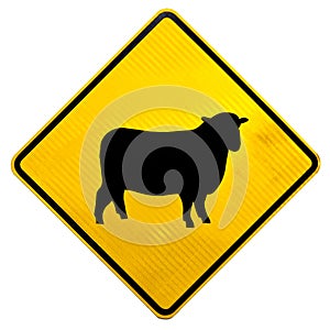 Attention Sheep Crossing Road Sign