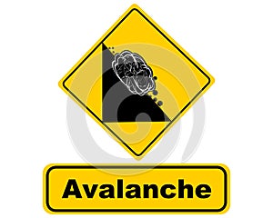 Attention sign with avalanche