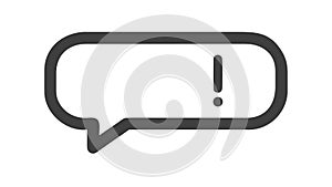 Attention Speech Bubble Important Message Icon, vector design Generative AI