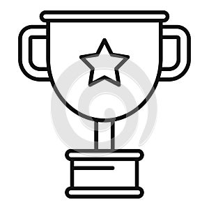 Attestation cup icon, outline style