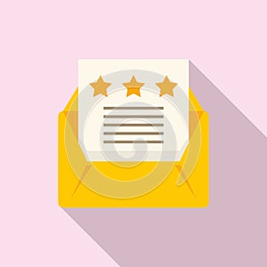 Attestation mail icon, flat style