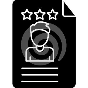 Attested Document Glyph Vector Icon that can easily edit or modify .