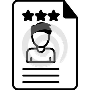 Attested Document Half Glyph Vector Icon which can easily modified .