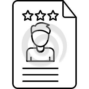 Attested Document Outline Vector Icon that can easily edit or modify .