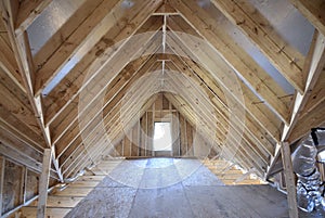 Attic Framing and Joist New Home Construction