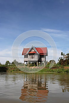 An attic on Khone Island