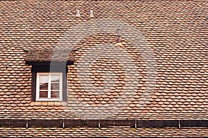 Attic window and roof