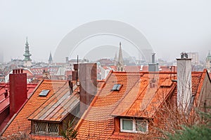 Attics and tiled roofs photo