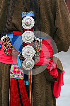 Attire ornament of tibetan lady